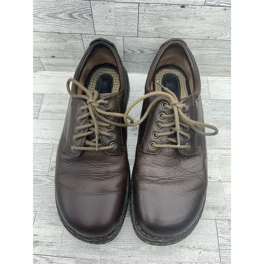 Born Hutchins II Mens Brown‎ Leather Casual Oxfords Size 10 M6660
